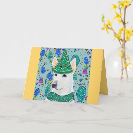 DEUTSCHE SHEPHERD KARTE (Gelbe Blume)