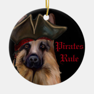 DEUTSCHE SHEPHERD KERAMIK ORNAMENT