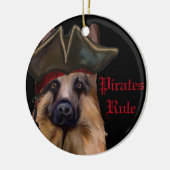 DEUTSCHE SHEPHERD KERAMIK ORNAMENT (Links)