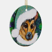 DEUTSCHE SHEPHERD KERAMIK ORNAMENT (Rechts)