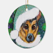 DEUTSCHE SHEPHERD KERAMIK ORNAMENT (Links)