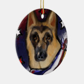 DEUTSCHE SHEPHERD KERAMIK ORNAMENT (Rechts)
