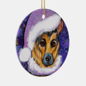 DEUTSCHE SHEPHERD KERAMIK ORNAMENT (Rechts)