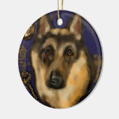 DEUTSCHE SHEPHERD KERAMIK ORNAMENT (Links)
