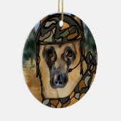 DEUTSCHE SHEPHERD KERAMIK ORNAMENT (Rechts)