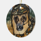 DEUTSCHE SHEPHERD KERAMIK ORNAMENT (Links)