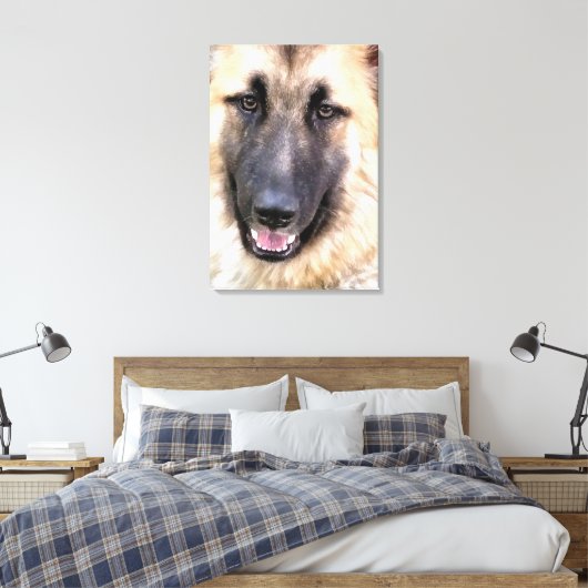 DEUTSCHE SHEPHERD LEINWANDDRUCK (Insitu (Schlafzimmer))