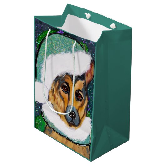 DEUTSCHE SHEPHERD MITTLERE GESCHENKTÜTE (Vorderseite Schrägansicht)