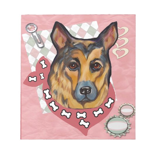 DEUTSCHE SHEPHERD NOTIZBLOCK (Vorderseite)