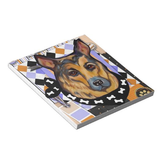 DEUTSCHE SHEPHERD NOTIZBLOCK (angewinkelt)