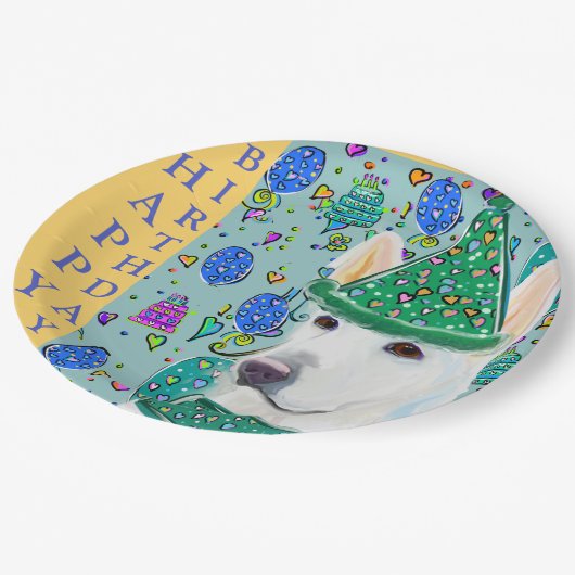 DEUTSCHE SHEPHERD PAPPTELLER (Schrägansicht)