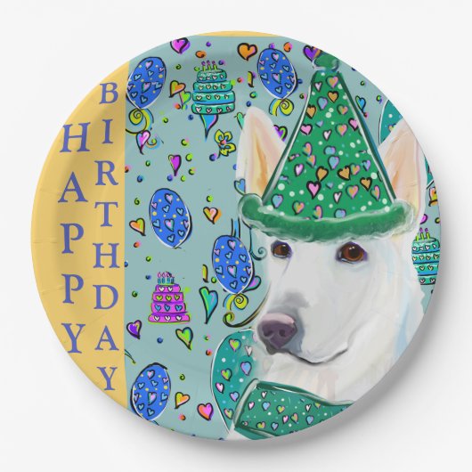 DEUTSCHE SHEPHERD PAPPTELLER (Vorderseite)