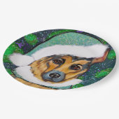 DEUTSCHE SHEPHERD PAPPTELLER (Schrägansicht)