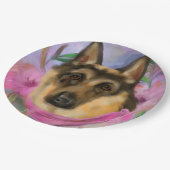 DEUTSCHE SHEPHERD PAPPTELLER (Schrägansicht)