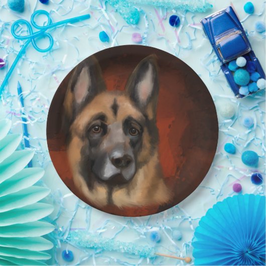 DEUTSCHE SHEPHERD PAPPTELLER (Party)