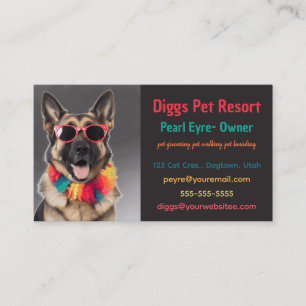 Deutsche Shepherd Pet Resort Business Card bestell Visitenkarte