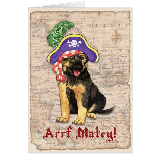 Deutsche Shepherd Pirate Card (Vorne)