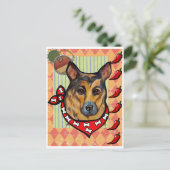 DEUTSCHE SHEPHERD POSTKARTE (Stehend Vorderseite)