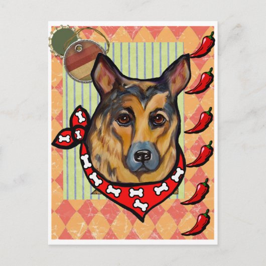 DEUTSCHE SHEPHERD POSTKARTE (Vorderseite)