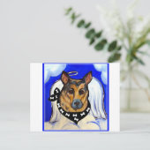 DEUTSCHE SHEPHERD POSTKARTE (Stehend Vorderseite)