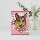 DEUTSCHE SHEPHERD POSTKARTE (Stehend Vorderseite)