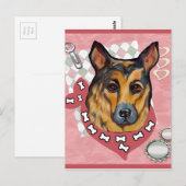 DEUTSCHE SHEPHERD POSTKARTE (Vorne/Hinten)