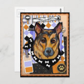 DEUTSCHE SHEPHERD POSTKARTE (Vorne/Hinten)