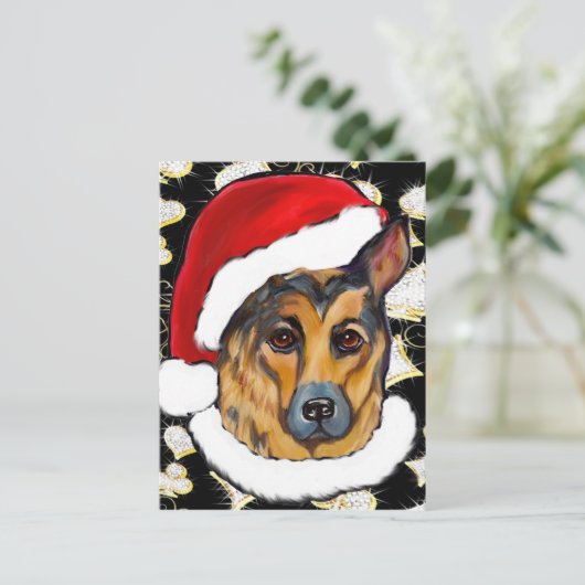 DEUTSCHE SHEPHERD POSTKARTE (Stehend Vorderseite)