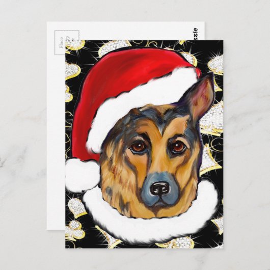 DEUTSCHE SHEPHERD POSTKARTE (Vorne/Hinten)