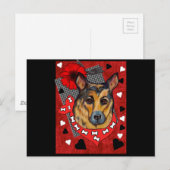 DEUTSCHE SHEPHERD POSTKARTE (Vorne/Hinten)