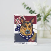DEUTSCHE SHEPHERD POSTKARTE (Stehend Vorderseite)
