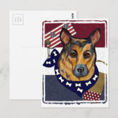 DEUTSCHE SHEPHERD POSTKARTE (Vorne/Hinten)