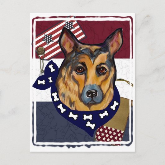 DEUTSCHE SHEPHERD POSTKARTE (Vorderseite)