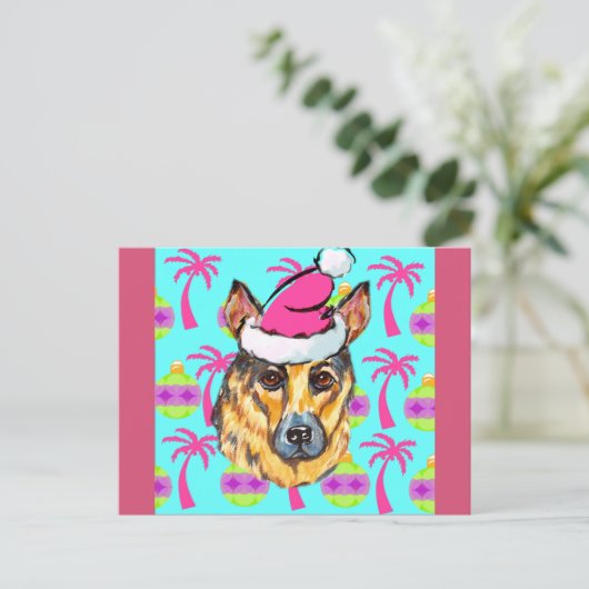 DEUTSCHE SHEPHERD POSTKARTE (Stehend Vorderseite)