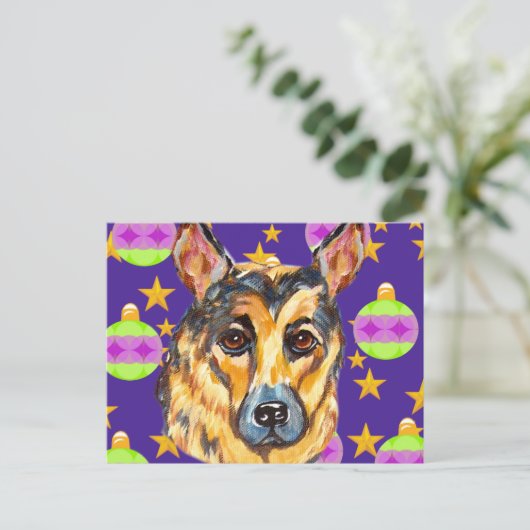 DEUTSCHE SHEPHERD POSTKARTE (Stehend Vorderseite)