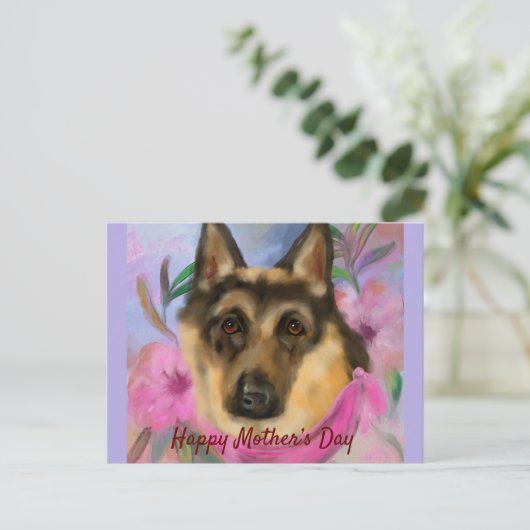 DEUTSCHE SHEPHERD POSTKARTE (Stehend Vorderseite)