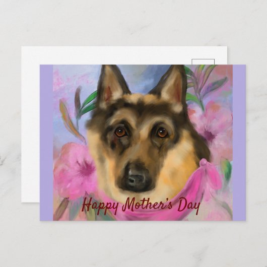 DEUTSCHE SHEPHERD POSTKARTE (Vorne/Hinten)