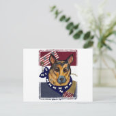 DEUTSCHE SHEPHERD POSTKARTE (Stehend Vorderseite)