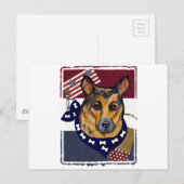 DEUTSCHE SHEPHERD POSTKARTE (Vorne/Hinten)