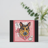 DEUTSCHE SHEPHERD POSTKARTE (Stehend Vorderseite)