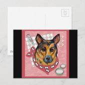 DEUTSCHE SHEPHERD POSTKARTE (Vorne/Hinten)