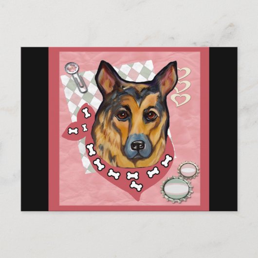 DEUTSCHE SHEPHERD POSTKARTE (Vorderseite)