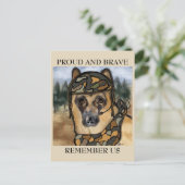 DEUTSCHE SHEPHERD POSTKARTE (Stehend Vorderseite)