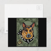 DEUTSCHE SHEPHERD POSTKARTE (Vorne/Hinten)