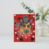 DEUTSCHE SHEPHERD POSTKARTE (Stehend Vorderseite)