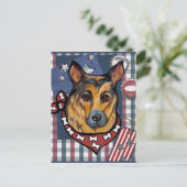 DEUTSCHE SHEPHERD POSTKARTE (Stehend Vorderseite)