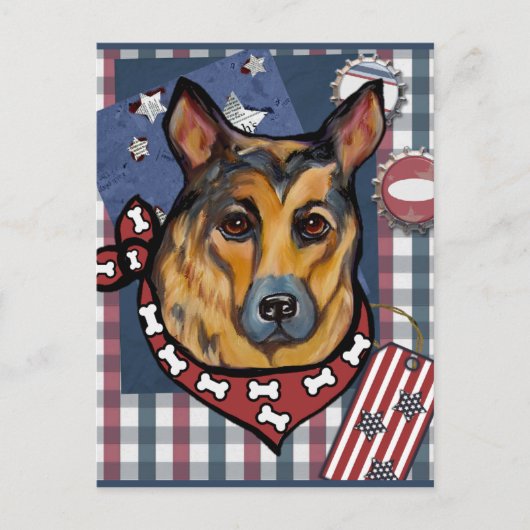 DEUTSCHE SHEPHERD POSTKARTE (Vorderseite)