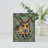 DEUTSCHE SHEPHERD POSTKARTE (Stehend Vorderseite)