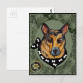 DEUTSCHE SHEPHERD POSTKARTE (Vorne/Hinten)