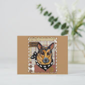 DEUTSCHE SHEPHERD POSTKARTE (Stehend Vorderseite)